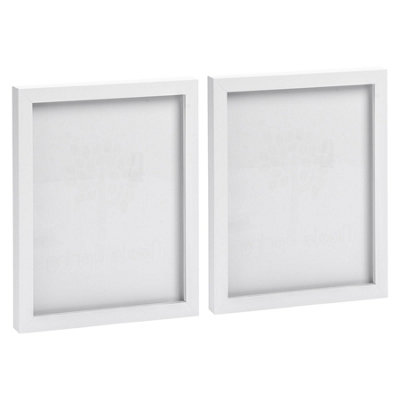 Photo Frames - 8" x 10" - White - Pack of 2