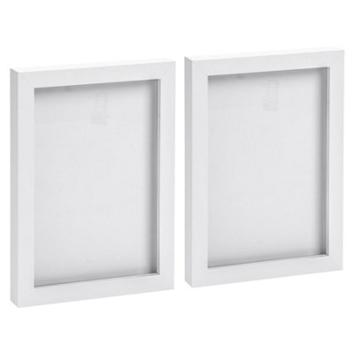 Photo Frames - A5 (6" x 8") - White - Pack of 2