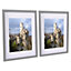 Photo Frames with A4 Mount - A3 (12" x 17") - Grey/White - Pack of 2