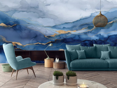 Photo Wallpaper Mountains Nature Wall Mural Non-Woven Modern 250x175 cm