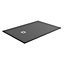 Pia Rectangle Anthracite Slate Effect Shower Tray - 1600x800mm