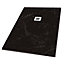 Pia Rectangle Black Marble Effect Shower Tray - 1700x800mm