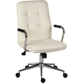 White desk deals chair modern