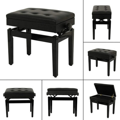 Piano stool height adjustable piano wooden stool keyboard stool cushion ...