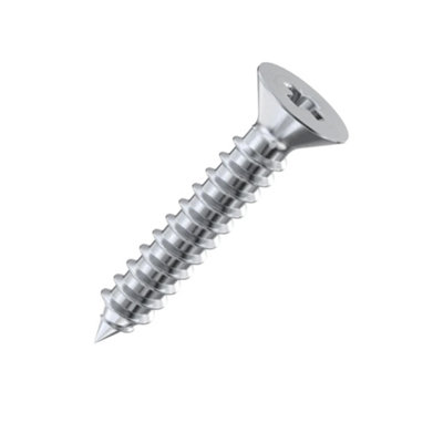 Picardy Pozi Countersunk Zinc Plated Screw (Pack Of 200) Silver (1 1/2 ...