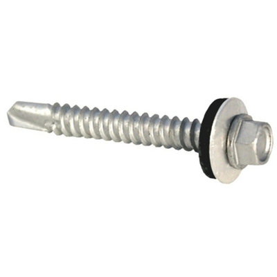 Picardy Self Drilling Roofing Screws (Pack Of 100) Silver (0.63 x 3.2cm)