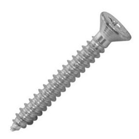 Picardy Self Tapping Countersunk Screw (Pack Of 200) Silver (1in x 4mm)