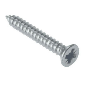 Picardy Self Tapping Countersunk Screws (Pack Of 200) Silver (4 x 30mm)