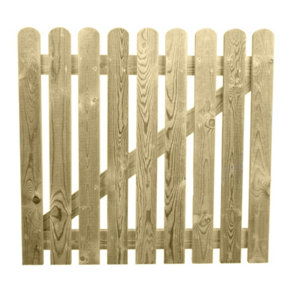 Picket Side Gate Round Top 1000mm Wide x 900mm High Left Hand Hung