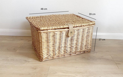 Picnic Hamper Basket With Lid Latch No Lining Natural Extra Large 48 x ...