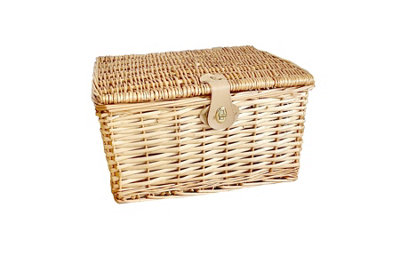 Picnic Hamper Basket With Lid Latch No Lining Pine,Large 41 x 34 x 22 cm