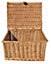 Picnic Hamper Basket With Lid Latch No Lining Pine,Large 41 x 34 x 22 cm