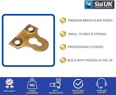 Picture Frame Hangers 20pcs Zinc Yellow Keyhole Hangers - Heavy Duty For Wooden Boards & Mirrors Picture Frame Mounting Hardware