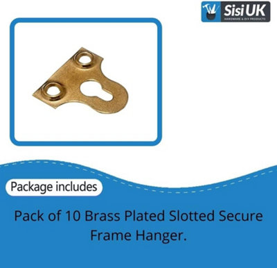 Picture Hanging Plates Mirror Glass Frame Hanging 50mm Slotted Fixing ...