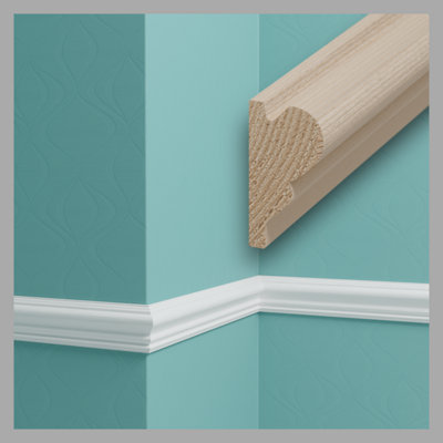 Picture Rail 43mm(W) x 22mm(T) x 3900mm(L) softwood  (4 Lengths In A Pack)