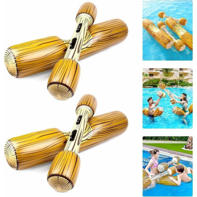 Pieces Pool Toys Inflatable Stick Battle Water Games With Buoy Raft ...