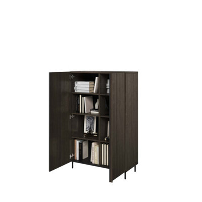 Piemonte Highboard Cabinet (H)1440mm (W)920mm (D)440mm - Dark Oak ...