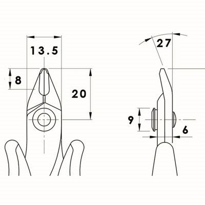 Piergiacomi Precision Cutting Pliers 138mm Side Cutter Flush Cut for Copper and Soft Wires