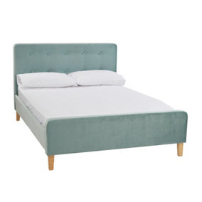 Pierre 5.0 Kingsize Upholstered Bed Aqua