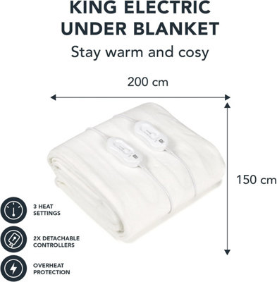 Warmrest Electric Blanket Double Heated Electric Underblanket With