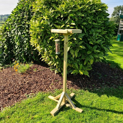 Pigeon Proof Bird Table - Timber - L41 x W41 x H192 cm - Partially ...