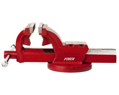 PIHER BENCH VICE WITH SQUARE RUNNER 15CM TUBES - 55250