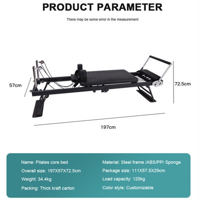 Pilates Reformer Stretch Machine Folding Home Gym Equipment Body ...
