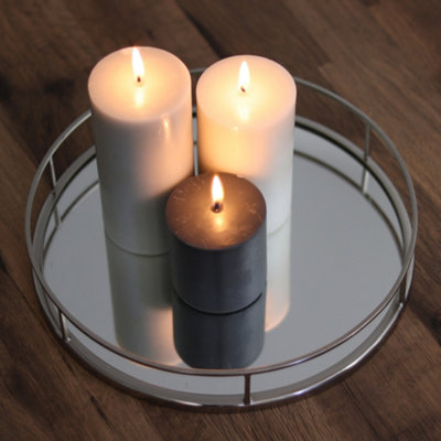 Pillar Candle Set of 3 Black & White Two Tone Candles by Laeto Ageless Aromatherapy - FREE DELIVERY INCLUDED - 7