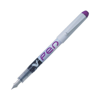Pilot V Violet Disposable Fountain Pen - 1 Pack (Violet) Medium Nib ...