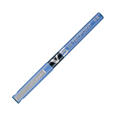 Pilot V5 Hi-Tecpoint Pen - 1 Pack (Blue) 0.5mm Medium Needle Tip ...