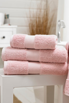 Pima Cotton Luxury Bliss Bath Towel Pink DIY at B&Q