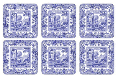Pimpernel Blue Italian Coasters Set of 6