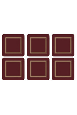 Pimpernel Classic Burgundy Coasters  Set of 6