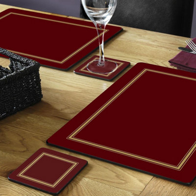 Pimpernel Classic Burgundy Coasters  Set of 6