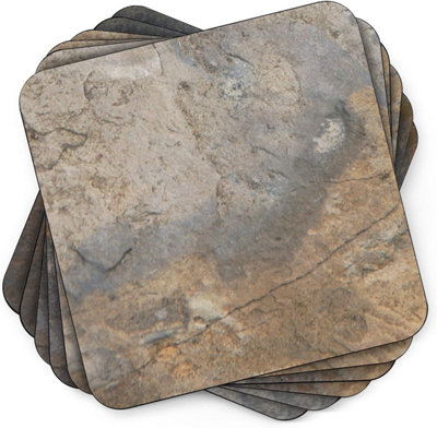 Pimpernel Earth Slate Design Placemats and Coasters Set of 6