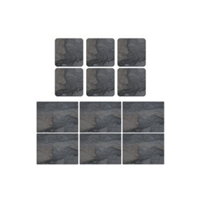 Pimpernel Midnight Slate Design Placemats and Coasters Set of 6