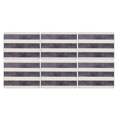 Pimpernel Placemats and Coasters Set Mono Stripe