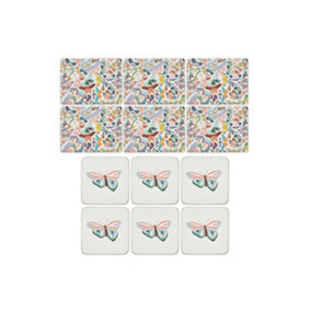 Pimpernel Placemats and Coasters Set Papillon Butterfly