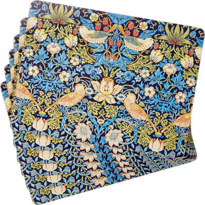 Pimpernel Strawberry Thief Blue Placemats Set of 6