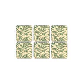Pimpernel Willow Boughs Green Coasters Set of 6