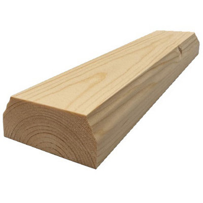 Pine Baserail TBR 3.6m - No Groove UK Manufactured Traditional Products Ltd