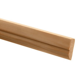 Pine Basic Door Stop Moulding 12mm Pack of 8 (L)2.4m (W)21mm (T)12mm