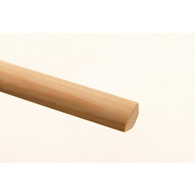 Pine Basic Quadrant Edge Moulding Cover Bead Pack of 15 (L)2.4m (W)12mm (D)12mm