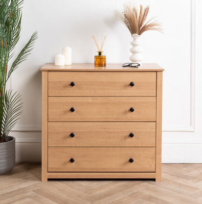 Pine Chest Of 4 Drawers Wooden Bedroom Furniture
