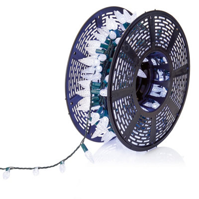 Pine Cone String Lights 150 White Coloured LEDs Multi Action 7.5M Timer ...