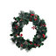 Pine Cones Berries Christmas Wreath Window Door Decor with LED String Lights 50 cm