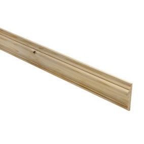 Pine Decorative Dado Rail Wide Moulding Pack of 5 (L)2.4m (W)69mm (T)18mm