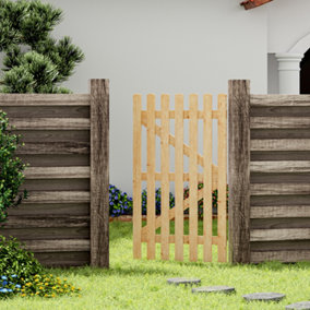 Pine Garden Wooden Door  Waterproof, Corrosion-Resistant, and Secure with Lock 90cm W x 150cm H