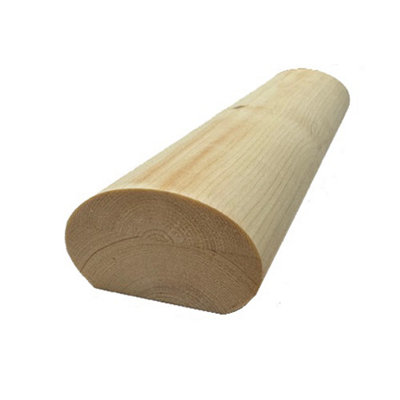 Pine Handrail Oval 2.4m - No Groove UK Manufactured Traditional Products Ltd