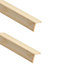 Pine Wood Cushion Corner Angle Edge Trim Timber 21x21 -  1.2m x 2 Total 2.4M